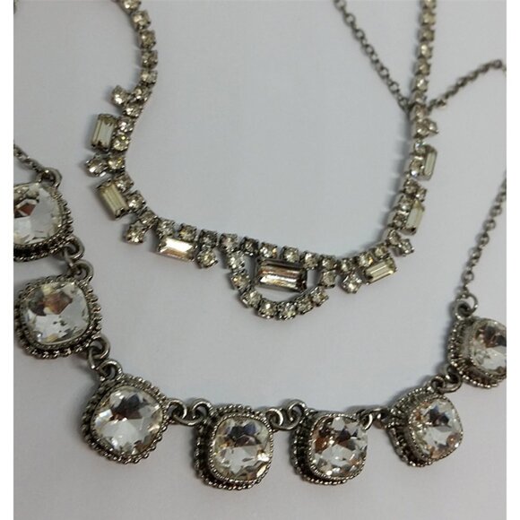 CURATED bundle 2 glam style dazzling necklaces vintage and modern - Picture 4 of 4